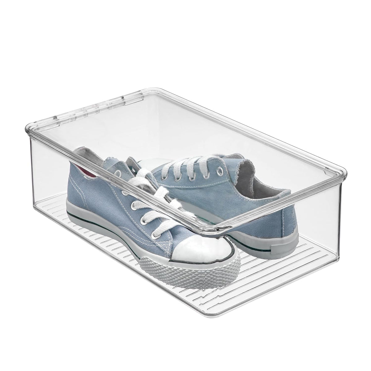 Caja de zapatos para armario - Zapatos de tacón de cuña transparentes