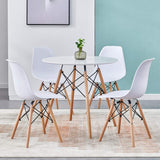 Modern Minimalist Small Round Table Casual Business White