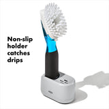 OXO Good Grips Set de almacenamiento para cepillo lavavajillas dispensador de jabón