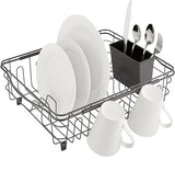 Escurridor de platos multiuso 3 en 1, negro