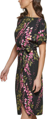 Formal Knee-Length Sheath Dress Black Multi - Kensie