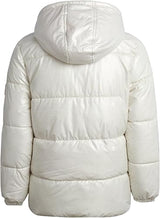 GWP Metallic Grid Puffer Ivory