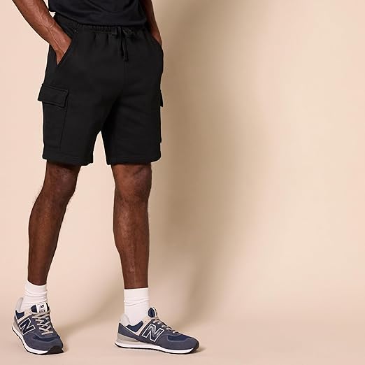 Men's Cargo Fleece Short Black