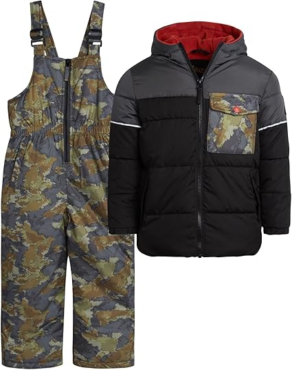 Printed Camo Snowsuit Black