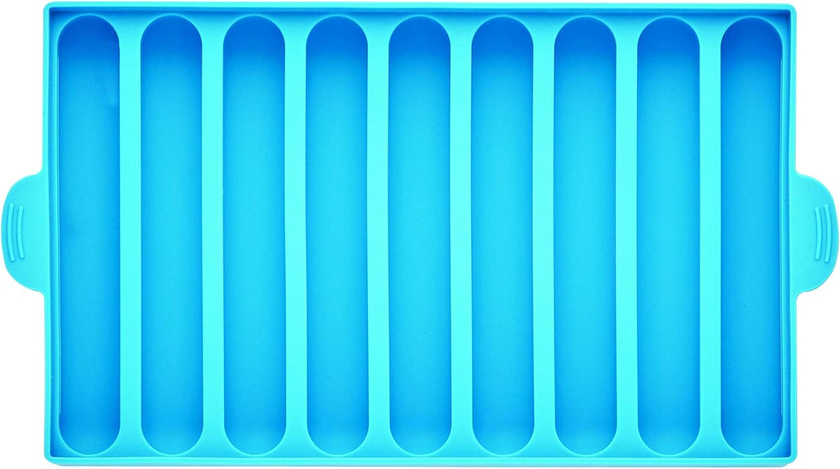 Pro Silicone Ice Cube Trays with Lid, 4-Piece, Blue