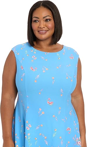 Vestido azul claro/rosa azalea (talla grande) - London Times