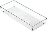 Contenedor organizador poco profundo RPET Linus de 15.24 cm x 38.1 cm x 5.08 cm Transparente