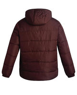 Double Needle Quilted Puffer Oxblood
