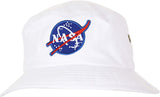 Sombrero de pescador de la NASA, blanco, logotipo de la "albóndiga", 56 cm