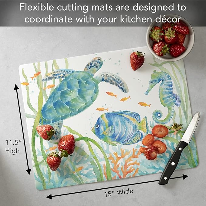 Serenata de vida marina - Alfombrilla flexible de 11.5 x 15