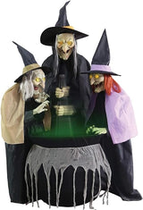 Decoración de brujas hermanas Stichwick animadas de 1,5 m (5 pies)