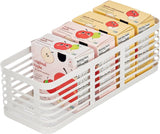 Cesta de acero blanca de 16 x 5 x 6