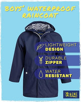 Solid Puffer Rain Jacket Navy Boy