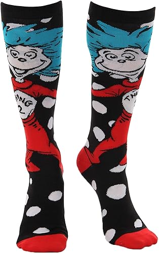 Thing 1 and Thing 2 Knee High Costume Socks