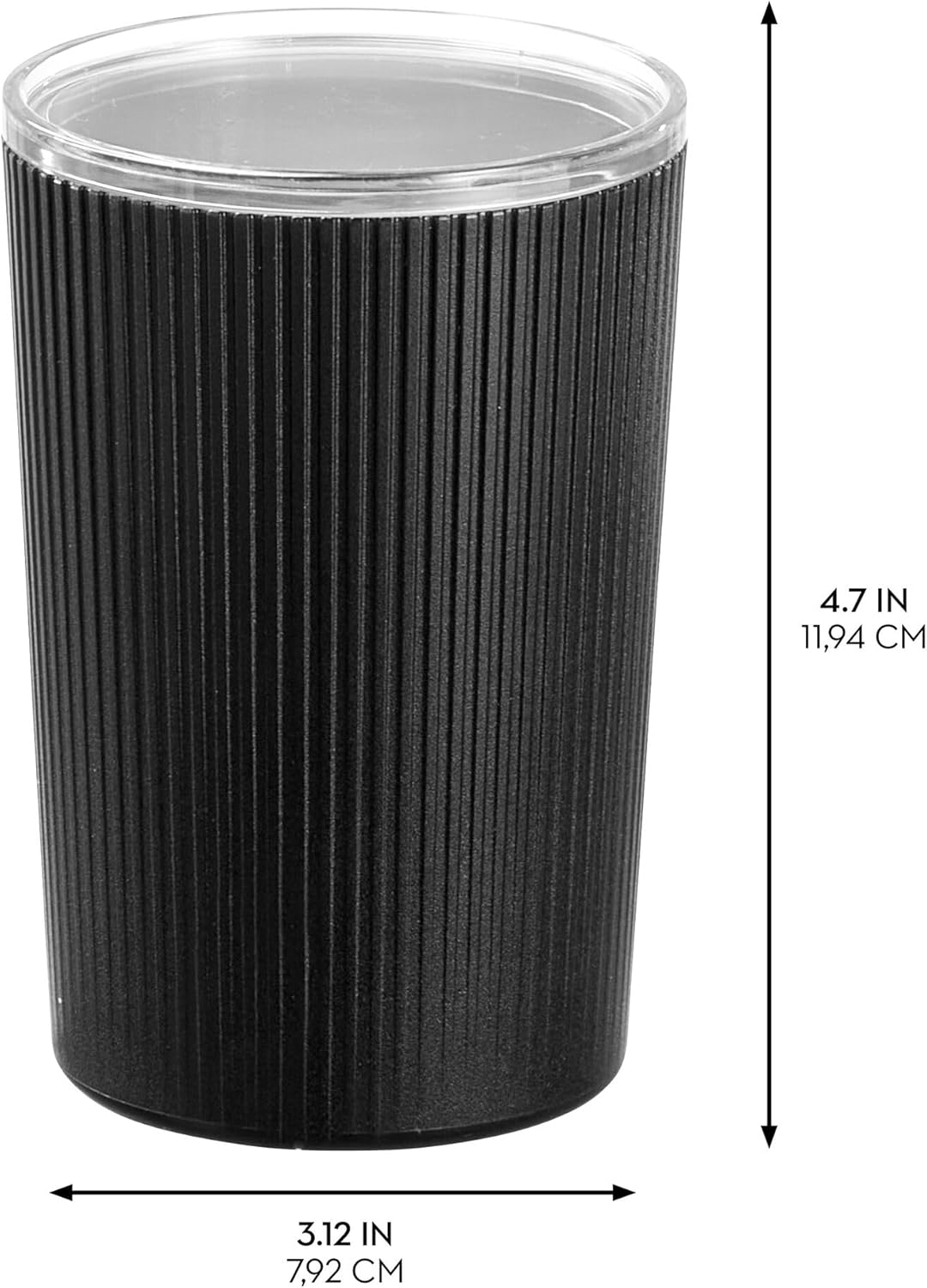 Fluted Canister Black