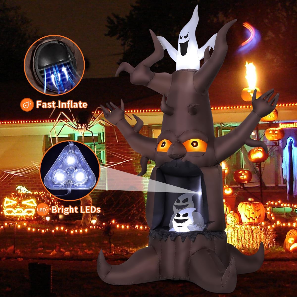 Árbol Muerto Hinchable de Halloween de 2,74 m