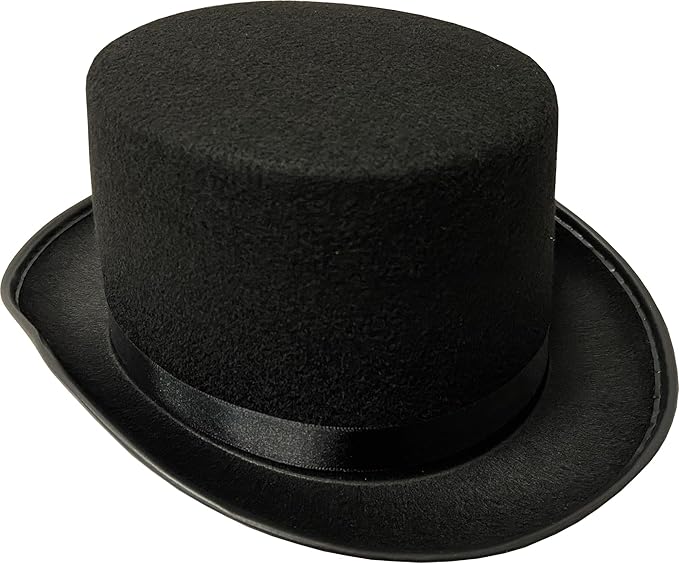 Sombrero de copa de fieltro negro