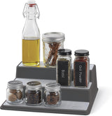 Non-Skid 3-Tier Spice Pantry Kitchen Cabinet Organizer Charcoal