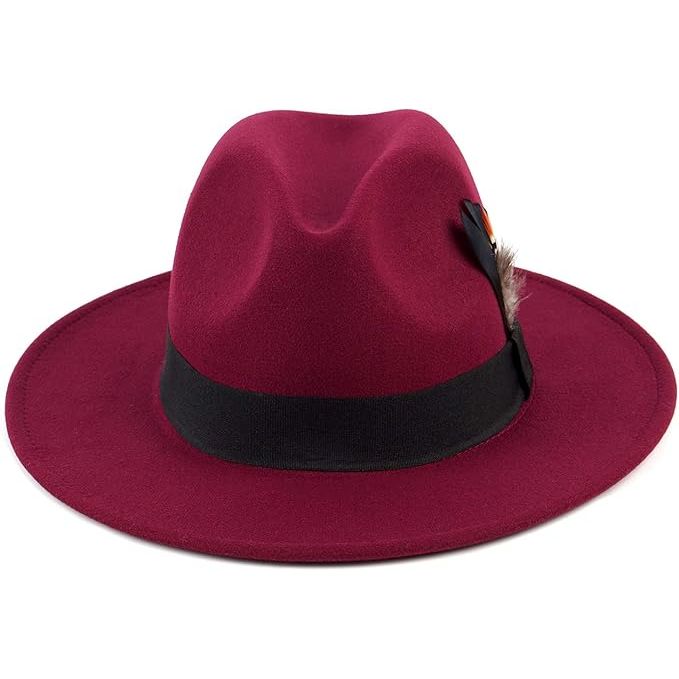 Sombrero de proxeneta de ala ancha - Borgoña