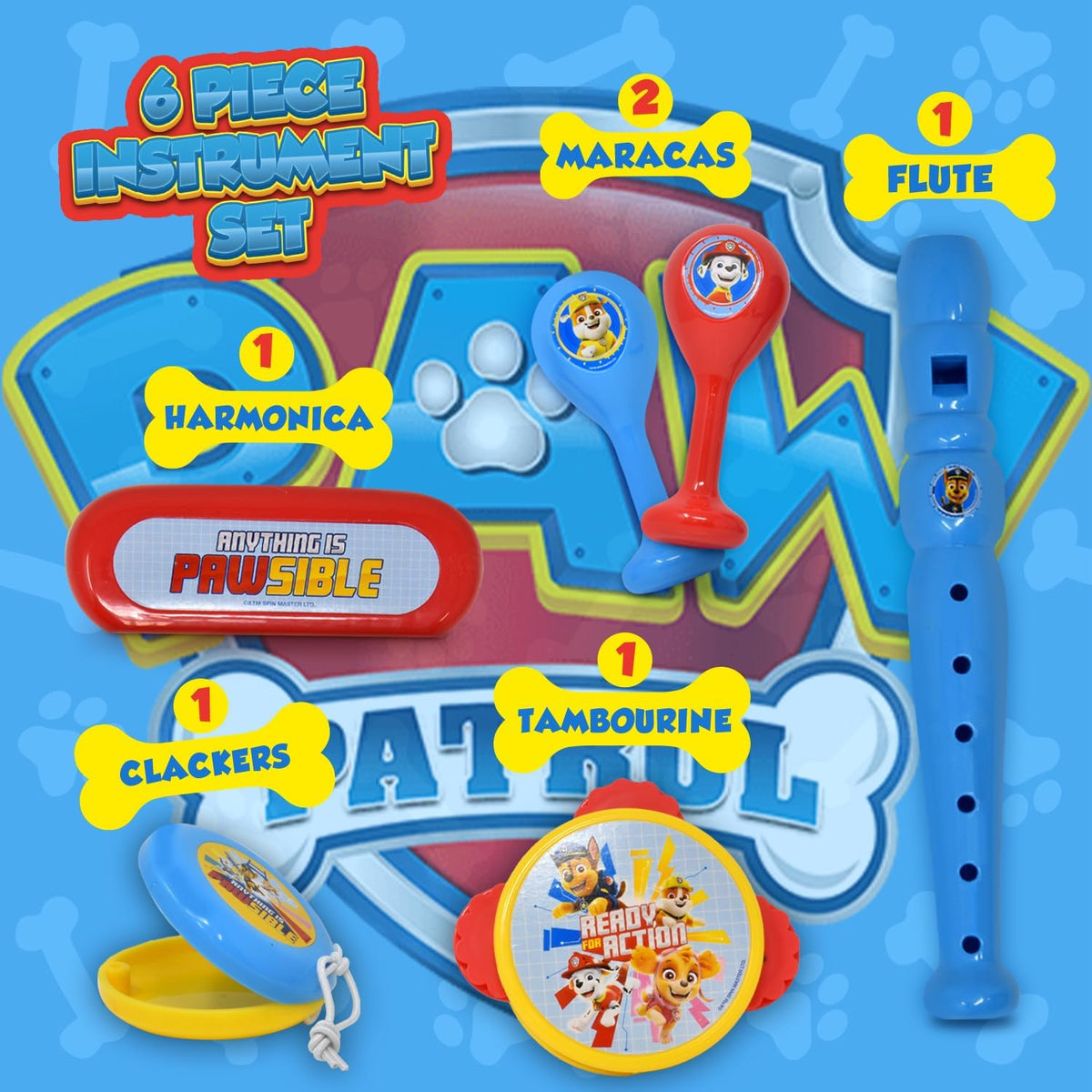 Patrulla Canina: Juego de 6 Instrumentos Musicales