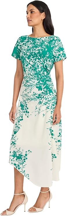 Vestido Crudo-Verde Estampado - Maggy London