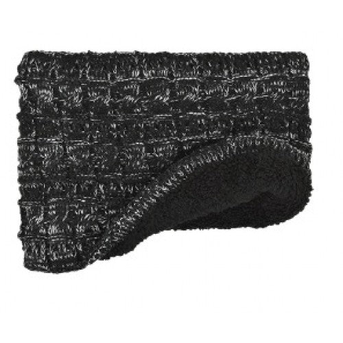 CUELLO DE PUNTO ACRÍLICO MEZCLADO PARA MUJER - NEGRO/BLANCO