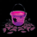 Balde translúcido de telaraña morado