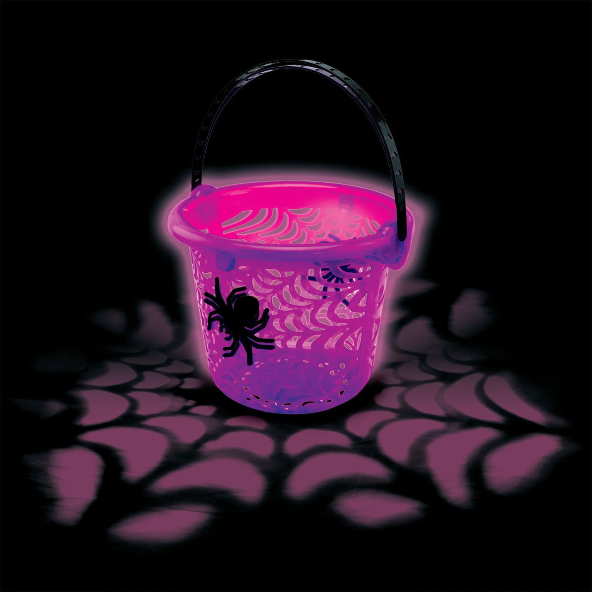 Balde translúcido de telaraña morado