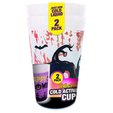 Vasos que cambian de color Happy Halloween (2 piezas)