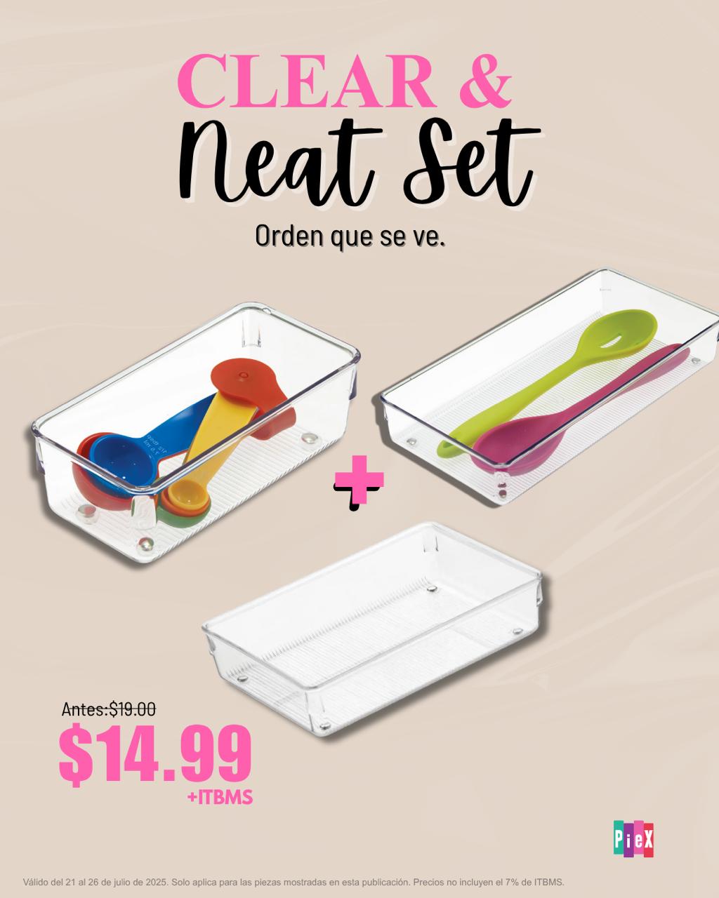 Clear & Neat Set — Orden que se ve