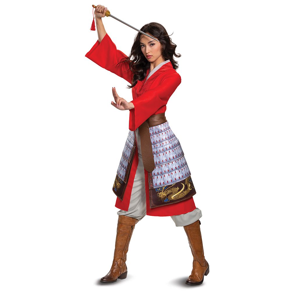 Mulan Héroe Vestido Rojo Deluxe para Adulto