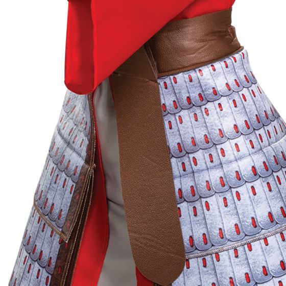 Mulan Héroe Vestido Rojo Deluxe para Adulto