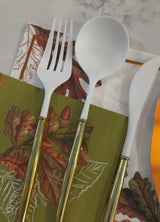 Bella Cutlery White / Gold  Handle