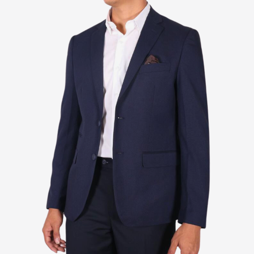 Dark Blue Tailored Jacket - Estivaneli