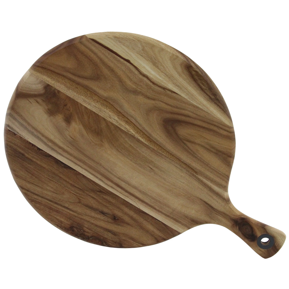Tabla de cortar y servir redonda de madera