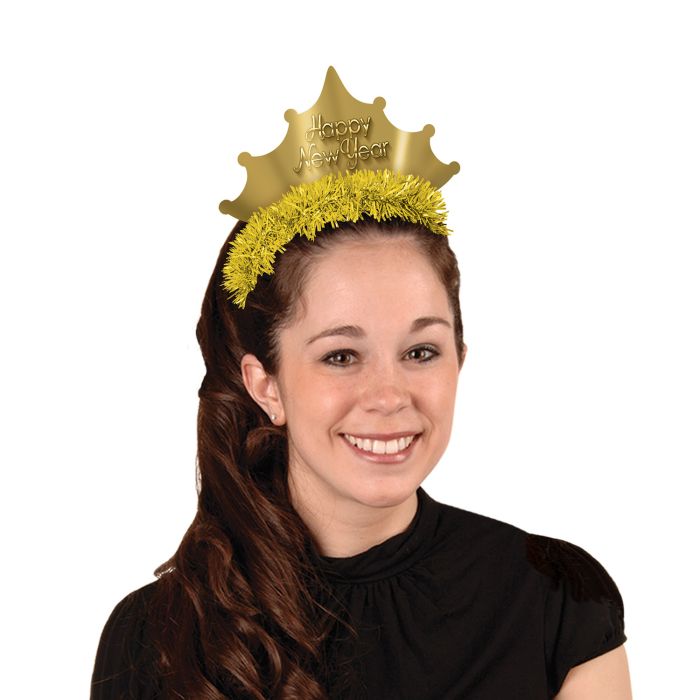 Tiara Dorada de Año Nuevo