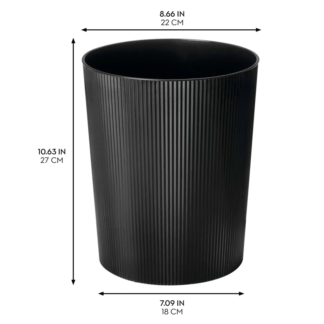 Bote de basura negro mate de 5 litros
