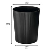 Bote de basura negro mate de 5 litros