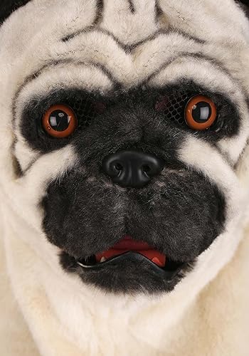 Máscara de pug con boca móvil