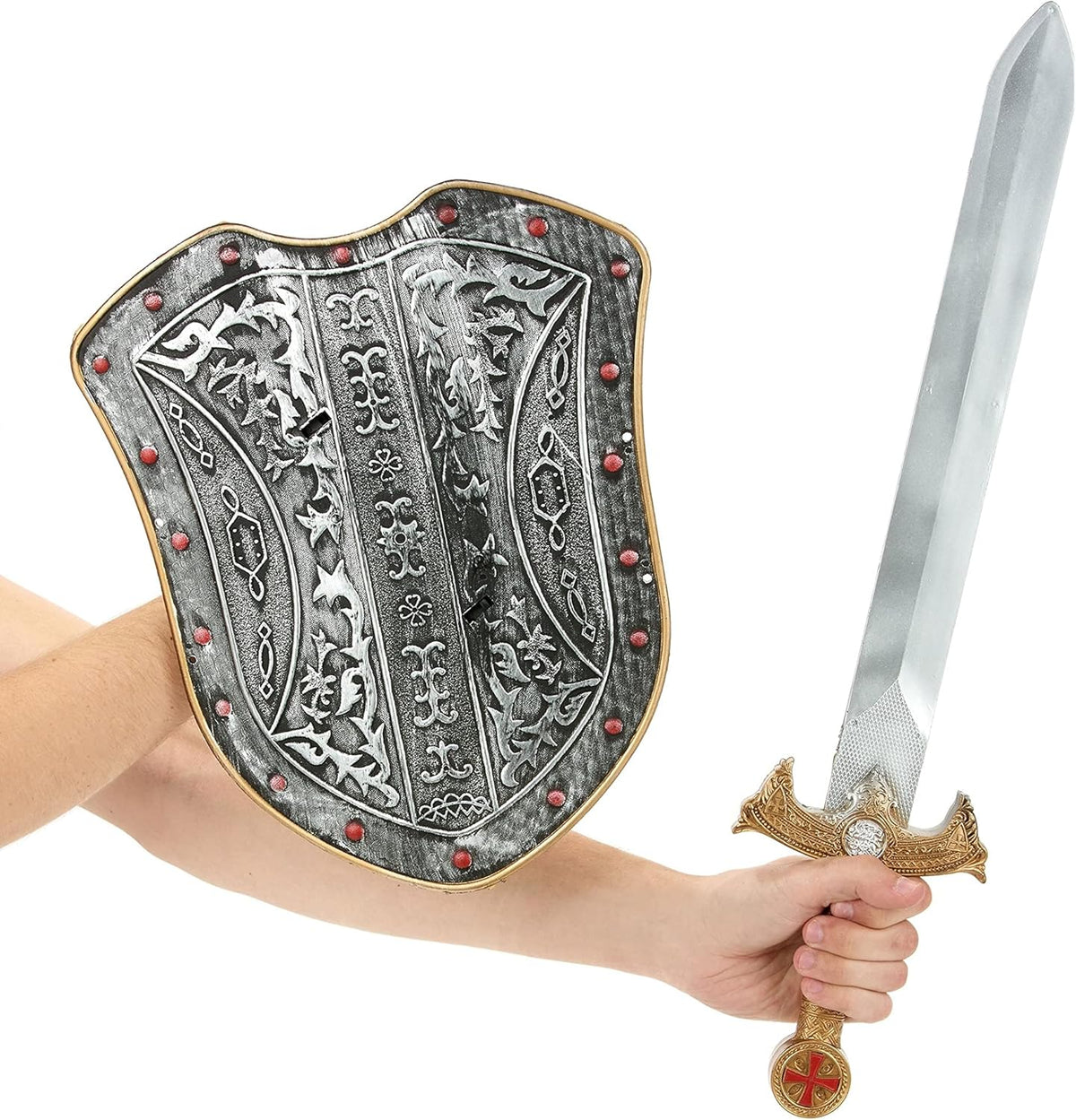 Escudo y espada ornamentados