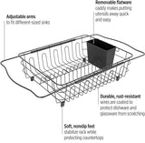 Escurridor de platos multiuso 3 en 1, negro