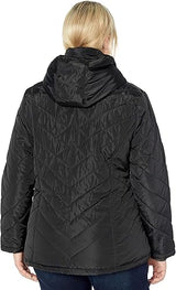 Multi Quilted Puffer w/ Black Wooe Black