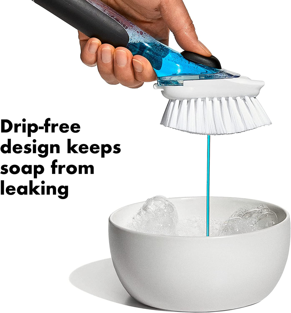 OXO Good Grips Set de almacenamiento para cepillo lavavajillas dispensador de jabón