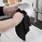 Solid Dish Cloth Black 12 x 13.75