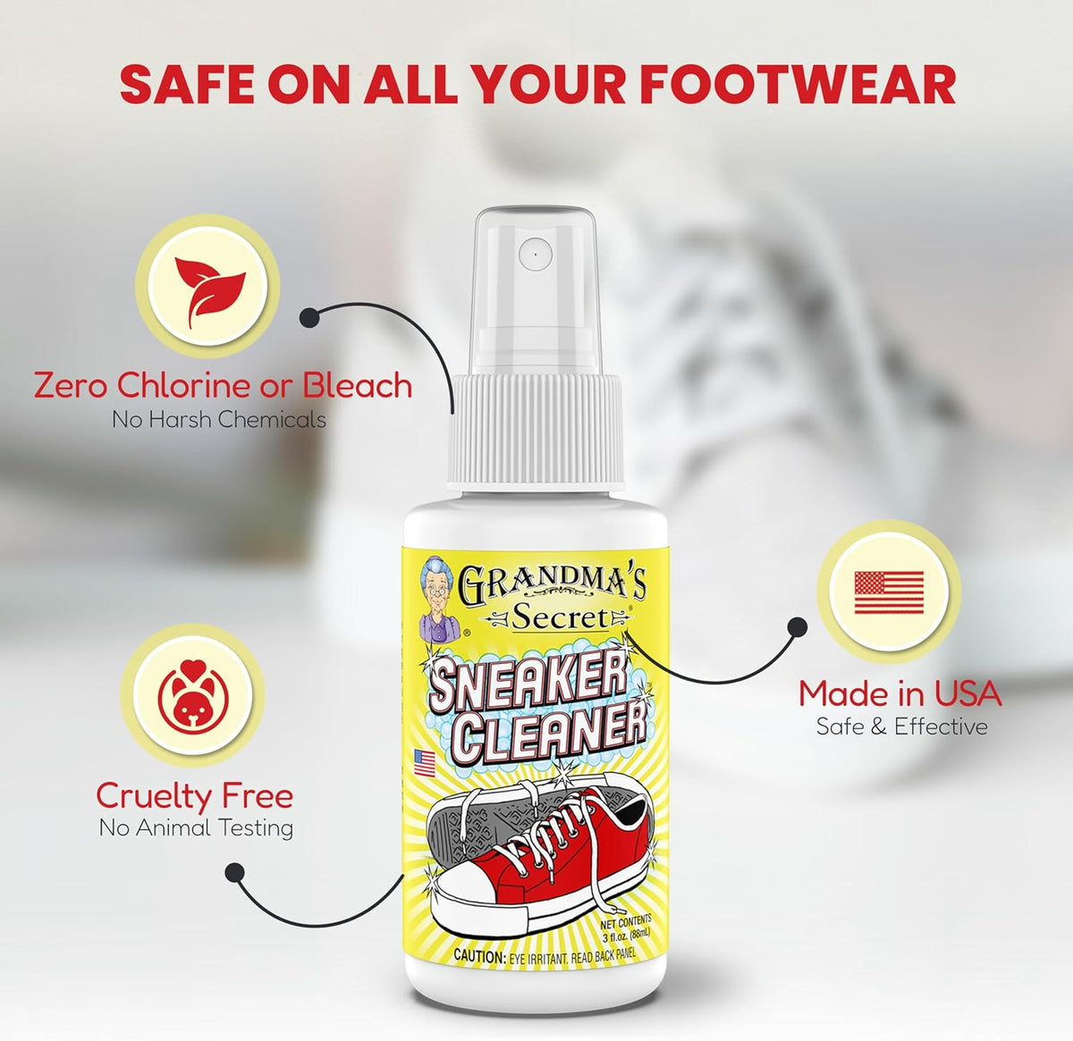 Limpiador Secreto de Zapatillas de la Abuela - 3oz