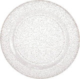 9" Plate Glitter Rose Gold