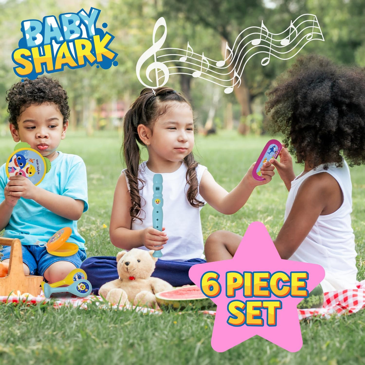 Baby Shark 6 instrumentos musicales