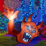 Diablo Rojo Inflable de 5 PIES de Largo con Manos Levantadas