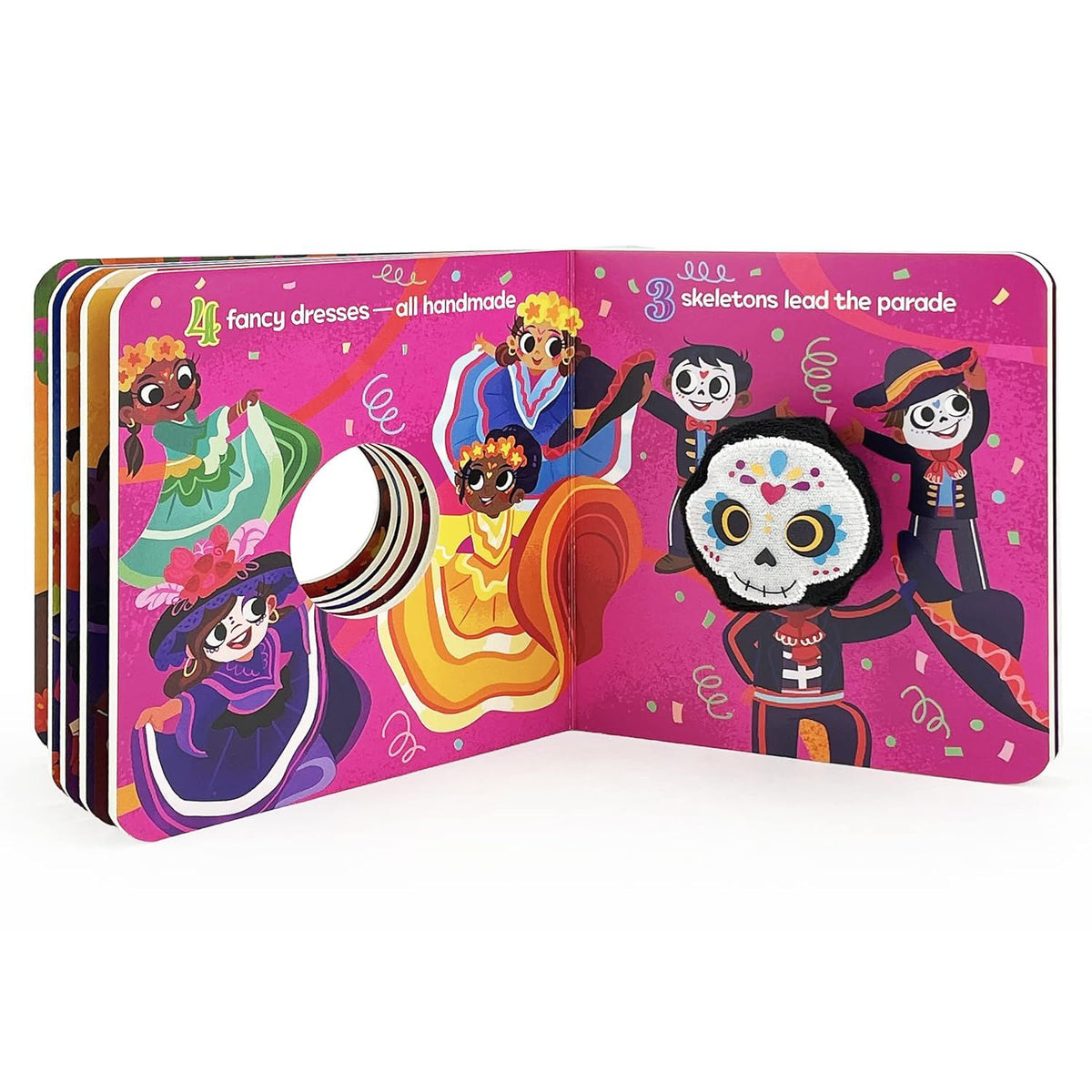 Libro de perritos de juguete del Día de los Muertos