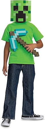 Set de pico y máscara de Minecraft
